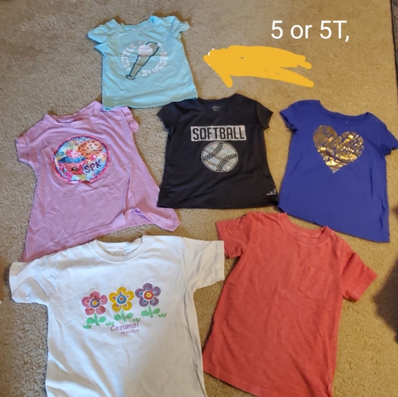 Girls size 5 shirts, - Picture 1 of 1